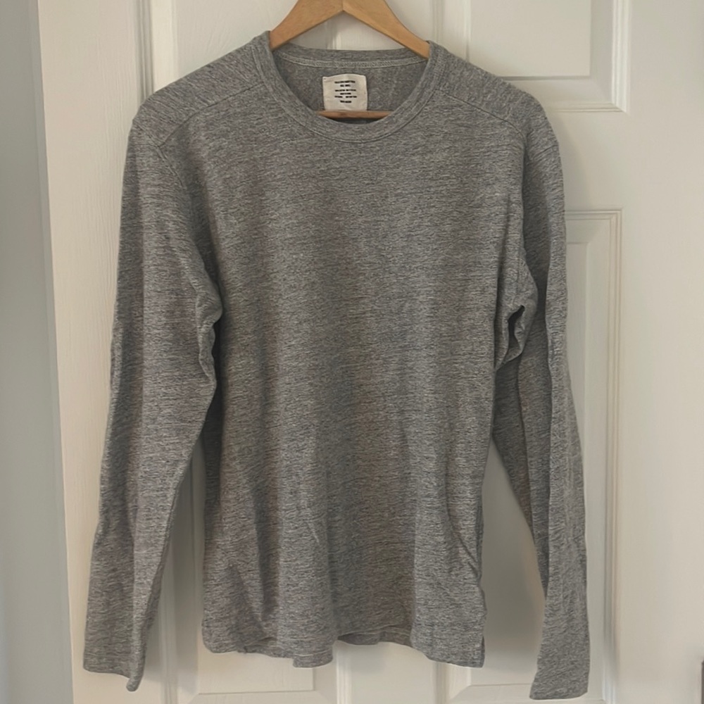 Buck Mason Field-Spec Rugby Crew in Speckled Grey